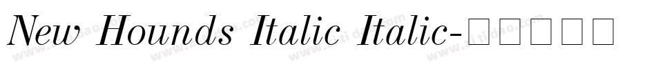 New Hounds Italic Italic字体转换